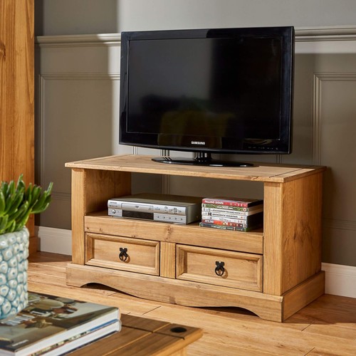 Stand waxed pine - pine, drawer
