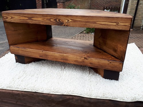 Corner rustic pine unit - tv,