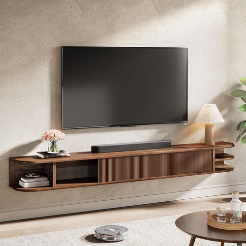 180cm solid wood floating - wood, tv