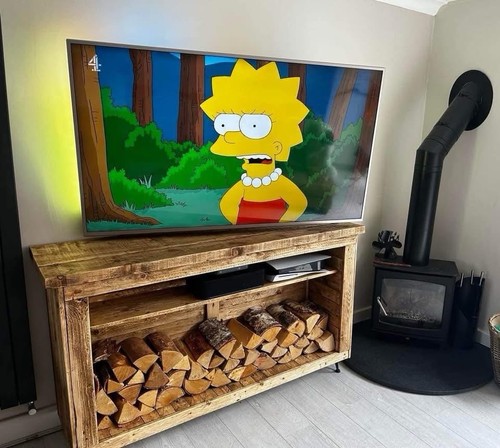 Handcrafted log store unit - handcrafted,