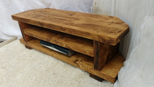 Corner rustic pine - pine, tv