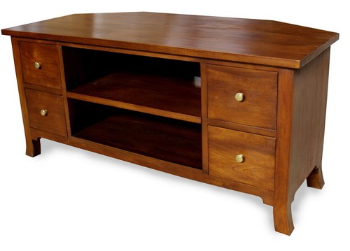 Mahogany corner unit - mahogany, tv